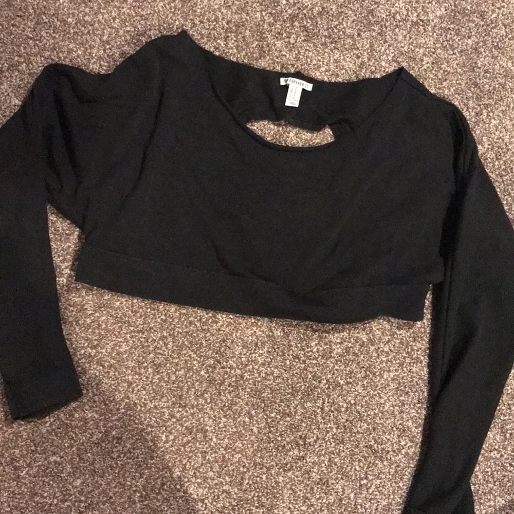 Forever 21 - Cropped Sweatshirt w/ Cutout